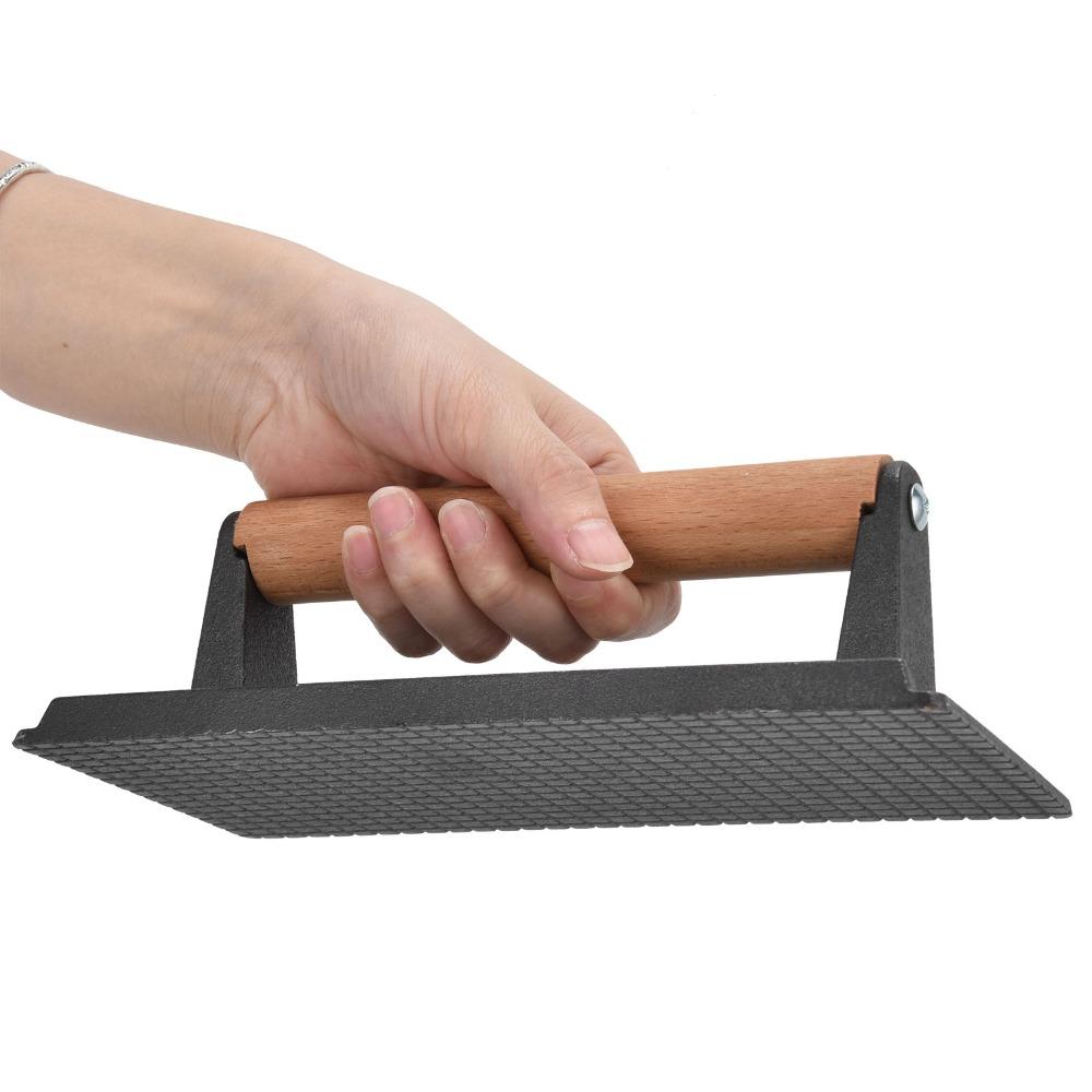 Cast Iron Burger Press Black Bacon Press Practical Cast Iron Grill Press  Griddle Cooking