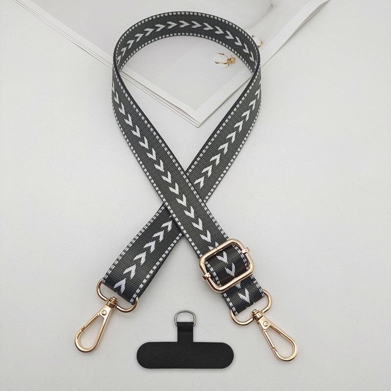 

New Woven Simple Mobile Phone Lanyard Crossbody Shoulder Adjustable Neck Anti-lost Pendant Key Ring Mobile Phone Bag Strap темно-сірий