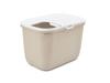 Savic Cat Litter Hop-In Top-Entry Box, Mocha/White