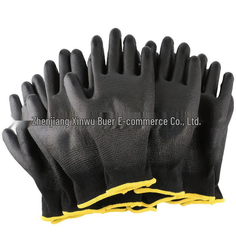 Cross-Border Nitrile Coated Nylon Work Gloves - Anti-Slip & Protective for Construction and Gardening