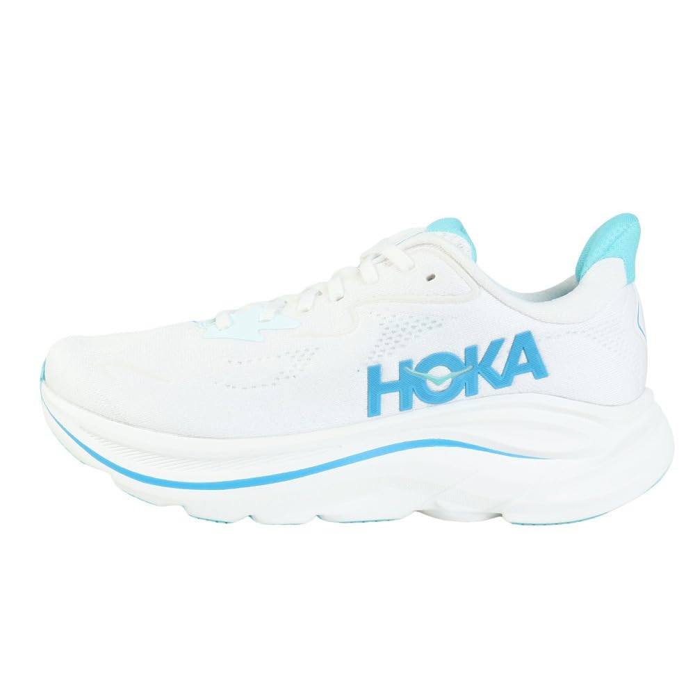 HOKA Clifton 10 Running Shoes Shoes/Jogging (1162030-WKY) (White/Blue/Size 25.0/Men's)