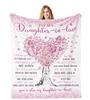Pink Love Tree Pattern Blanket Flannel Soft Comfortable Home Blanket Blanket Daughter Birthday Gift