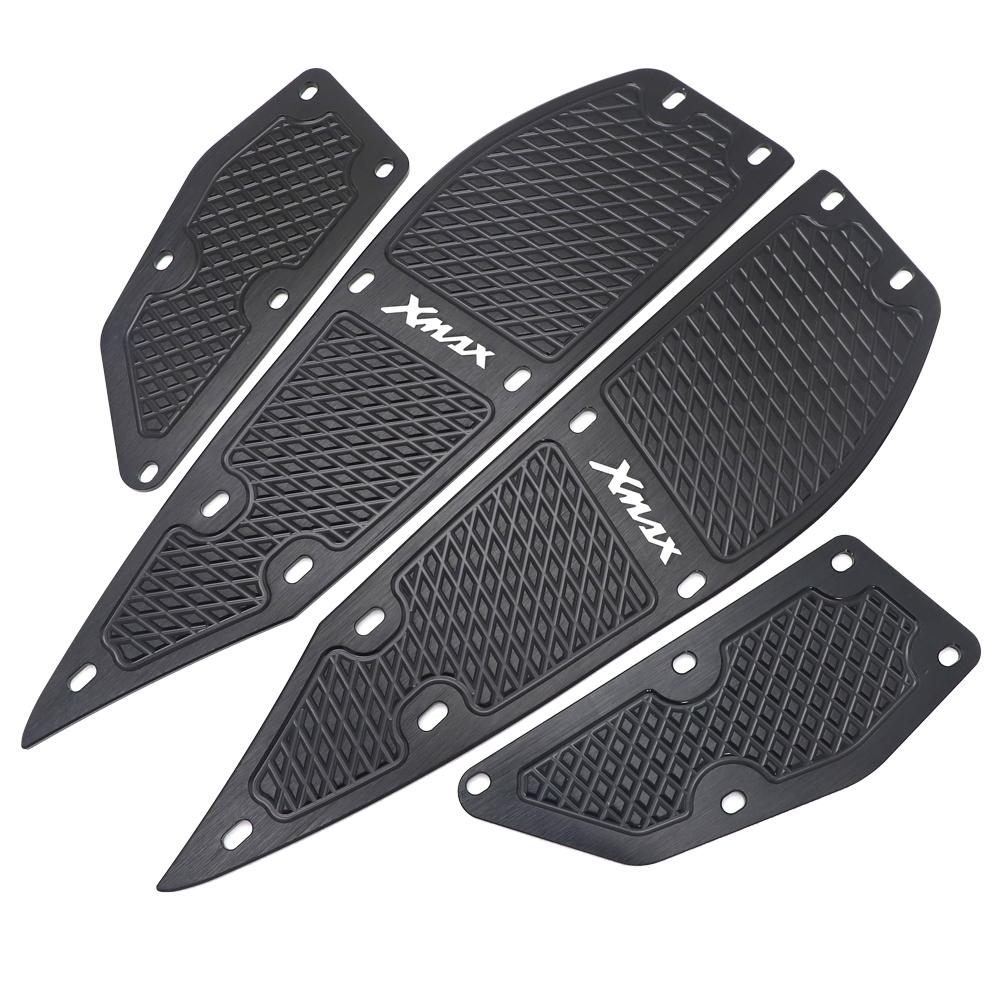 For YAMAHA XMAX 250 XMAX 300 XMAX 400 X-MAX 250 X-MAX 300 X-MAX 400 2017-2018 Scooter Footrest Footboard Step Foot Plate чёрный
