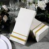 50 Piece Dust-free Paper Disposable Table Napkin Striped Print Biodegradable Disposable Serviette Soft Tissue Paper Birthday