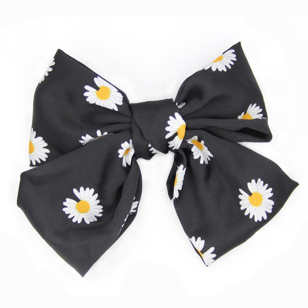 Korean Daisy Bow Double Layer Hair Clip for Girls