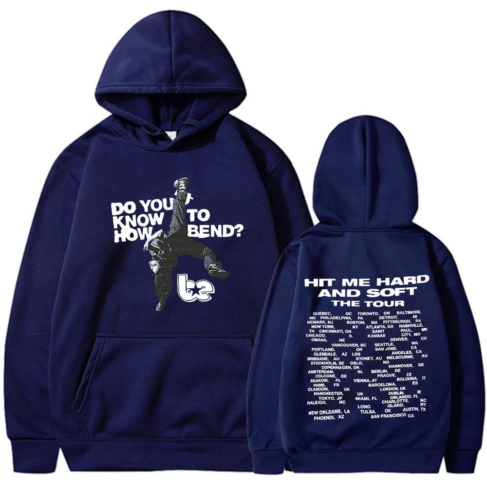Hit Me Hard Soft Do You Know To How Bend Red Hoodies Men's Women Fashion Hooded Sweatshirts Oversized Long Sleeve Pullovers