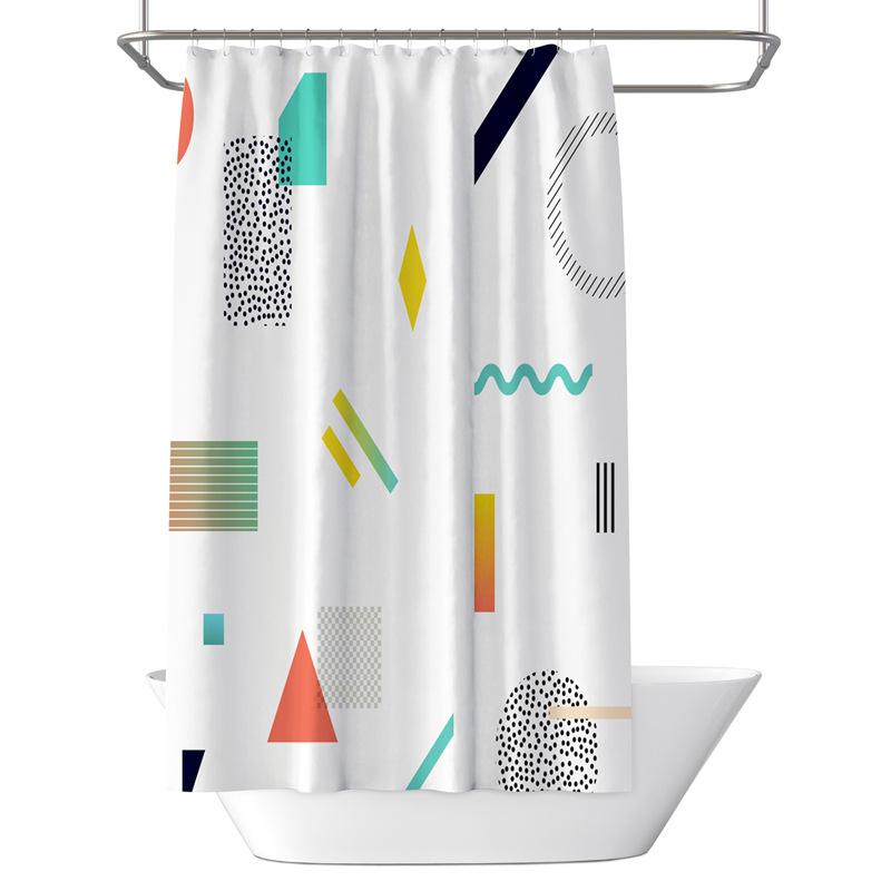 Badezimmer verdickter wasserdichter Vorhang, schimmelfester Duschvorhang, Duschtrennwand-Vorhang, Duschvorhang, Badezimmer-Vorhang, kostenlose Perforation