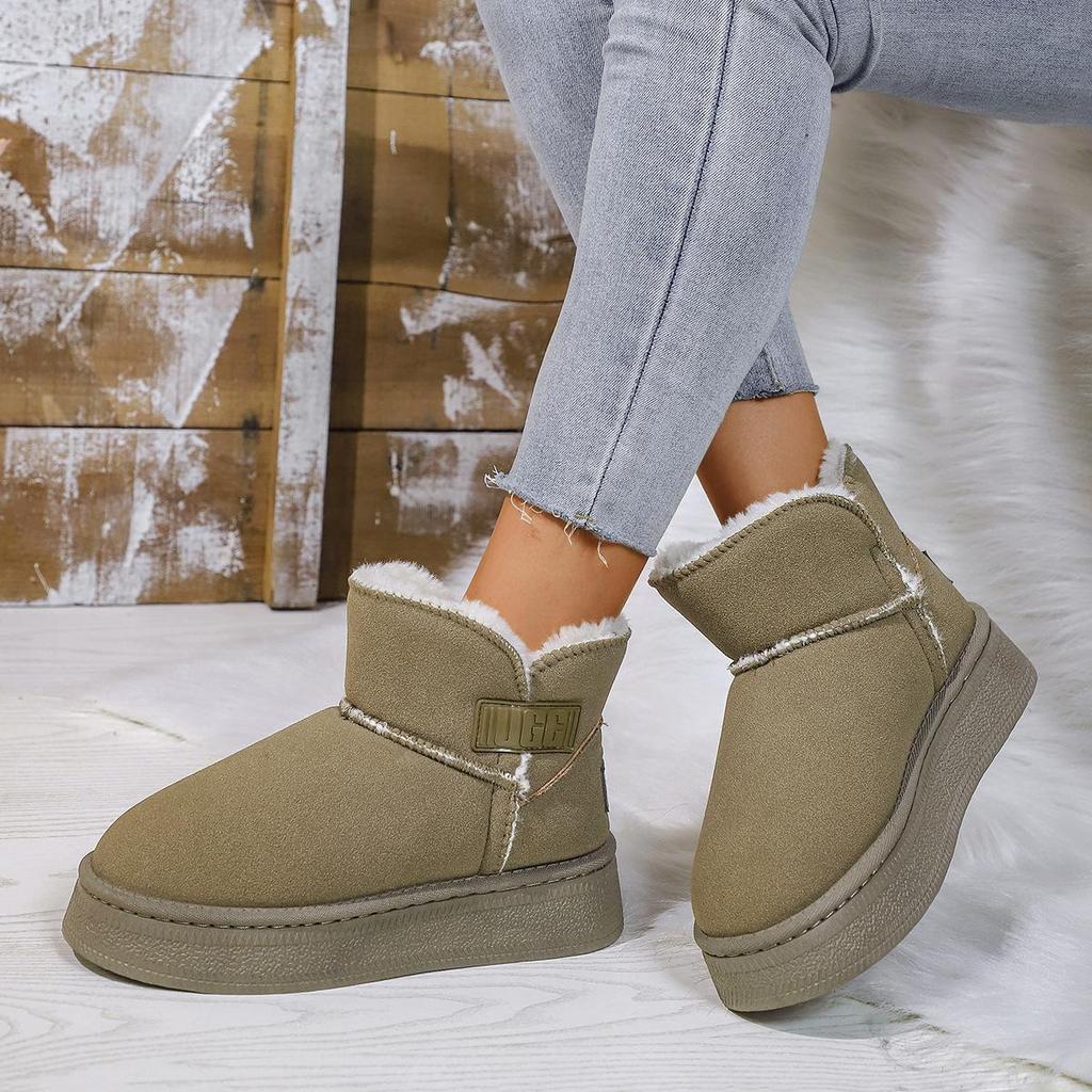 Autumn And Winter Plus Size Women'S Thick Soled Snow Boots Comfortable Warm Round Headed 36-41