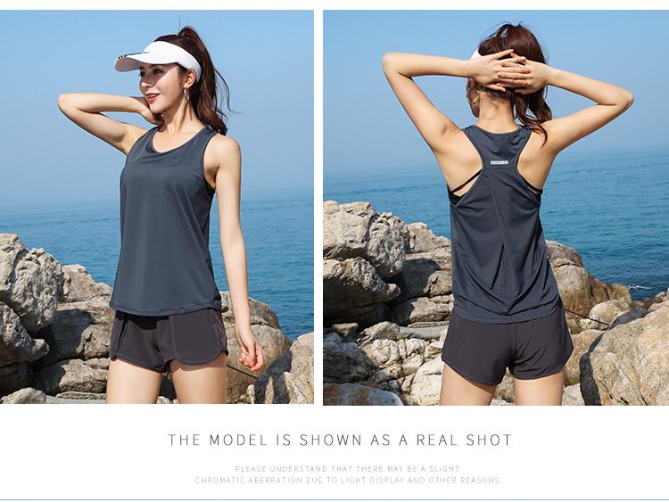 Women's Quick-Dry Racerback Yoga Tank Top - Loose Fit for Running & Fitness