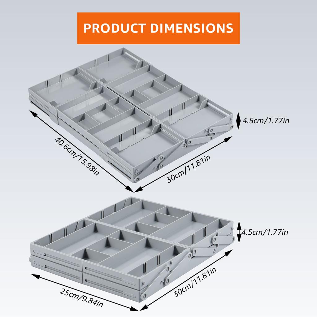 2/3 Tier Foldable Drawer Organizer Multi Level Storage Tray Adjustable Divider Versatile Expandable Drawer Jewelry Organizer