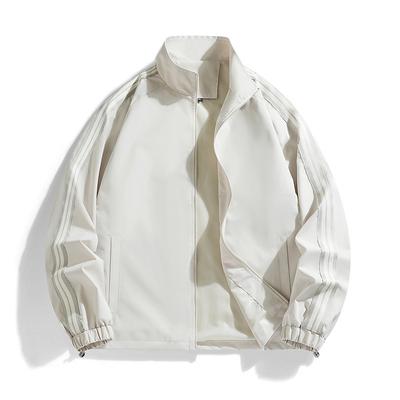 New Spring and Autumn Style Youth Men's Casual and Fashionable Stand-up Collar Jacket for Men's Double-sided Loose and Versatile Sports Jacket