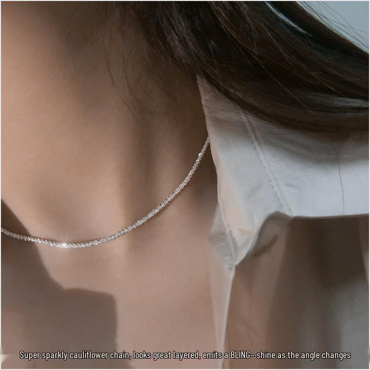 Elegant Sparkling Heart Necklace - Versatile Fashion Choker for Women