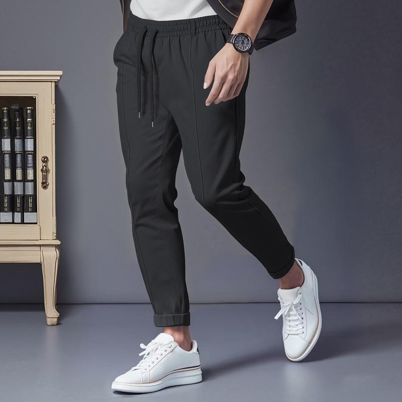 Spring and Autumn Pants Men's Solid Color Simple Business Slim Small Feet Men's Casual Pants