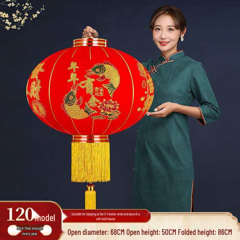 New Style Red Lantern with Lights for New Year and Spring Festival Decoration