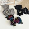 Halloween Hair Accessory Party - Bat-style Bow Hairband with A Large Intestine-shaped Hair Clip for Women