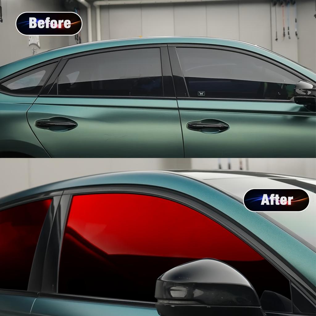 Dual‑Tone Gradient Thermal Insulation Window Film Explosion‑Proof PET Solar Sunshade Film Color Contrast Car RV Home Window Sticker