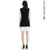ELLASSAY Women's Faux Two-Piece Vest Dress