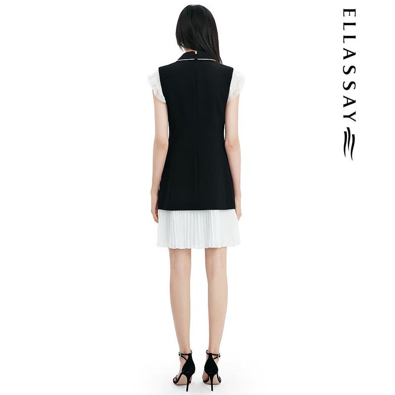 ELLASSAY Women's Faux Two-Piece Vest Dress