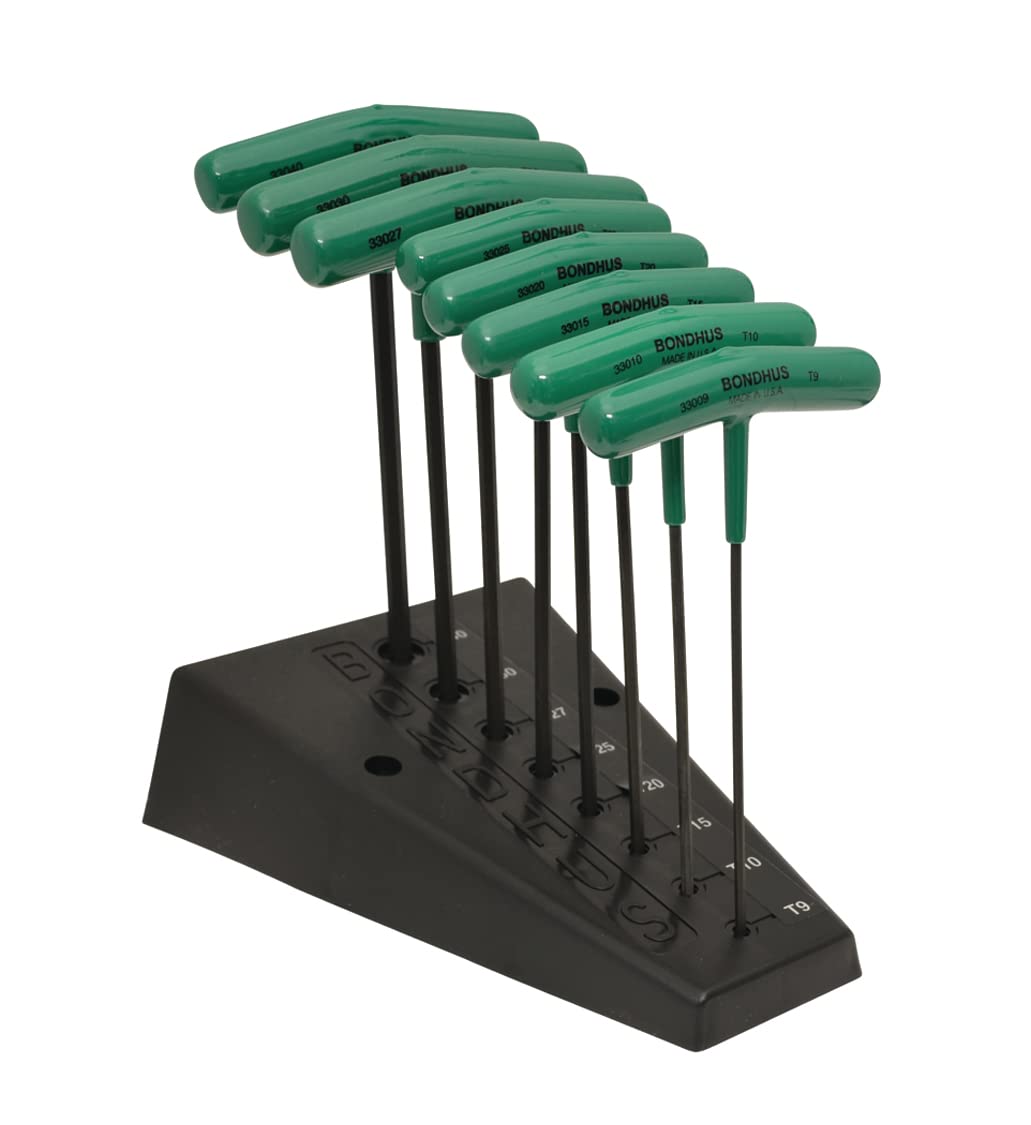 

черный набор из 8 TTHX8 []BONDHUS Torx® набор Т-образных ручек, окрашенный, (Т9, Т10, Т15, Т20, Т25, Т27, Т30, Т40) №33034