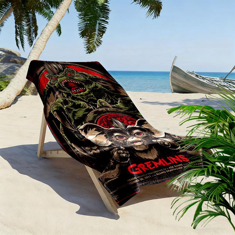 Gremlins: Chaos Unleashed beach towel beach Portable for travel seaside swim Absorbent bath towel Outdoor picnic beach mat printing