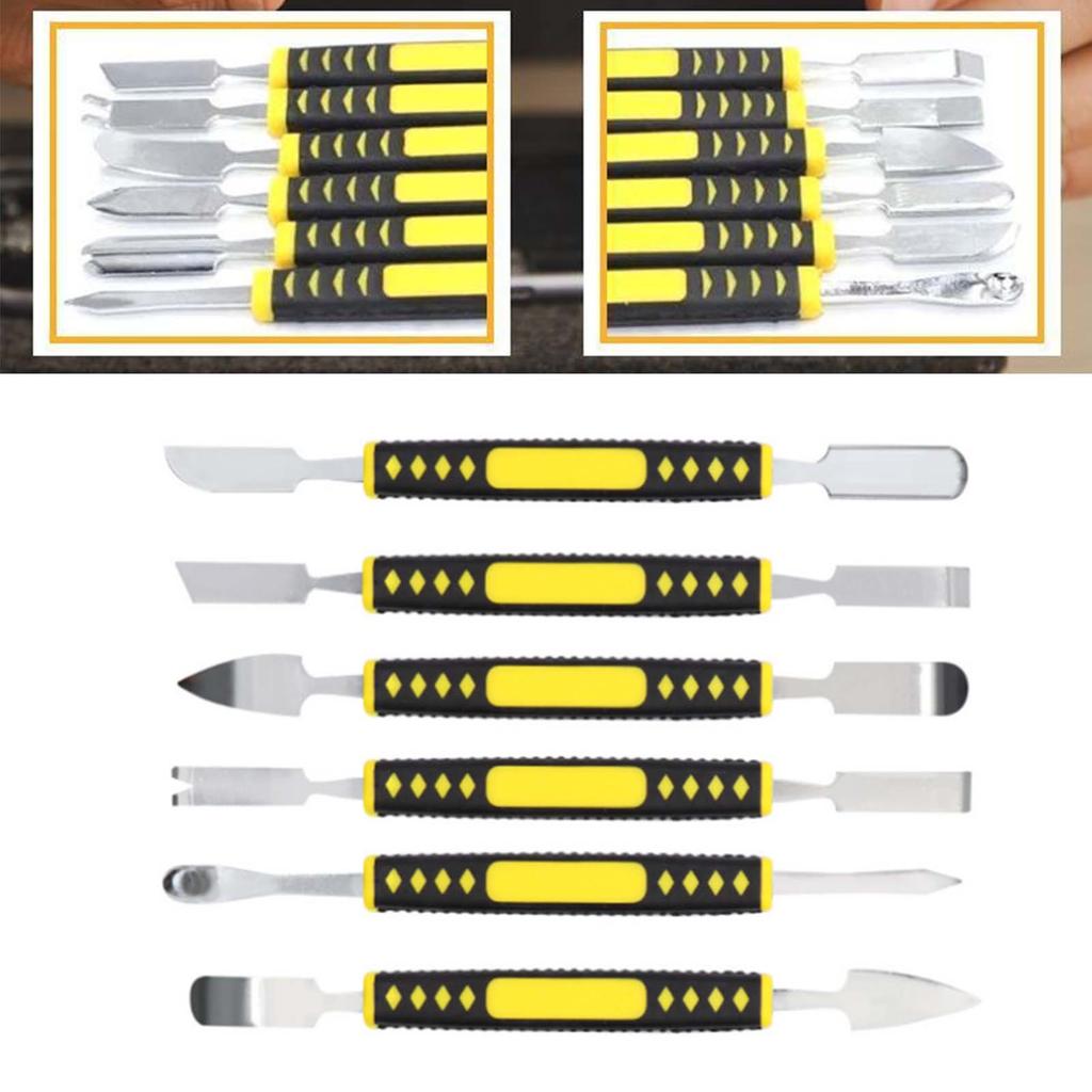 Metall Brechstange 6-teiliges Set Kohlenstoffstahl Kompakte Struktur 6-teiliges Computerreparaturwerkzeug-Set für Telefon