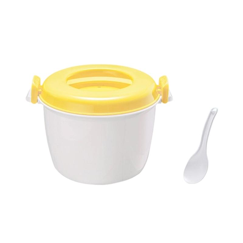 Microwave Safe Plastic Food Storage Container 2600ML Capacity Oven Microwave Rice Cooker Vegetable Container Enduring жёлтый