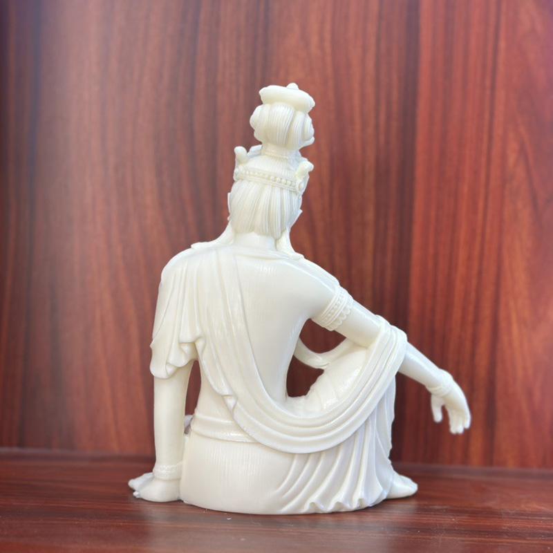 Sitting Meditation Guan Yin Buddha  Decorative Statue Buddhist Figures Home Living Room Office Wealth Luck Feng Shui Decor