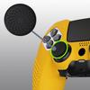 PlayVital Housse en Silicone pour Manette PS5 Edge Protecteur en Caoutchouc Souple Skin avec Caches Joysticks Édition 3D à Picots Étui Antidérapant, - (Jaune)