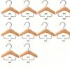 Mini Wooden Hangers with Stainless Steel Clips - Space-Saving Organizer for Pet Clothing & Accessories,Ideal For Small Items