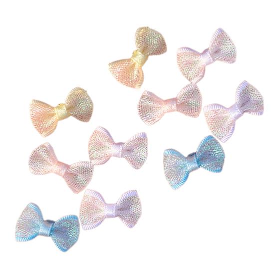 10 ks Mini mašliček Malé stužkové mašličky Malé předvázané mašličky pro DIY řemesla Šití Scrapbooking Balení dárků Vlasové doplňky Ozdoba na párty