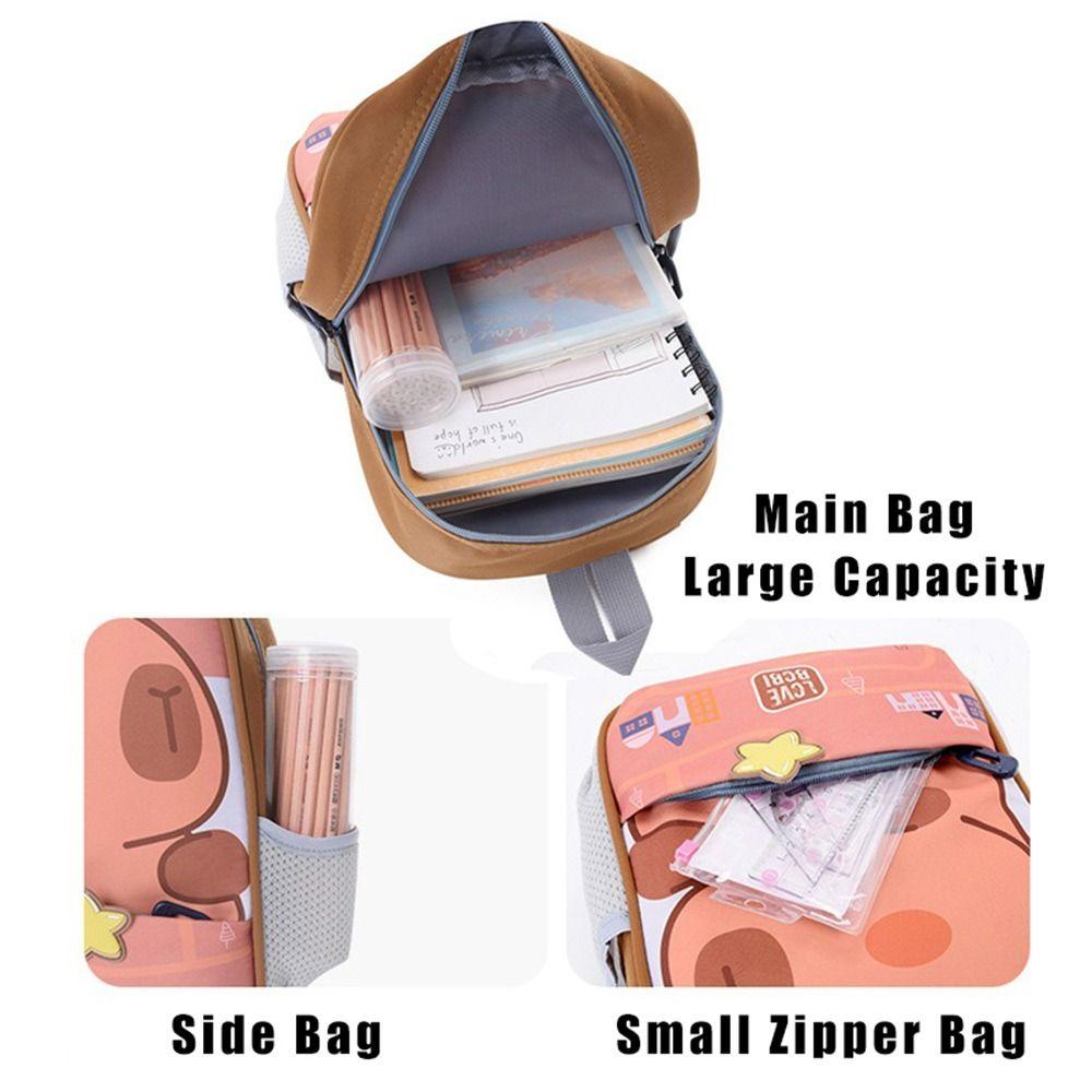 New Capybara/Rabbit Capybara Backpack Large Capacity Multi-pocket School Bag Bookbags School Office