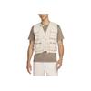 Solid Color V-Neck Zipper Multi-Pocket Vest Men Vests Light-Mineral-Brown FN3215-104