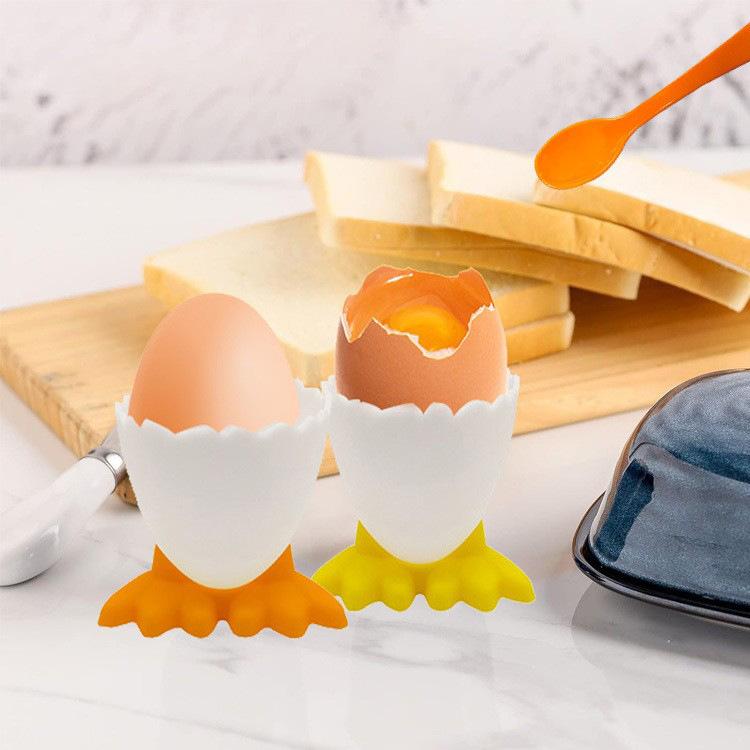 Cross-border Plastic Egg Holder Household Children's Cartoon Plastic Egg Cup Holder Cute Fun Chick Tall Egg Holder Cup