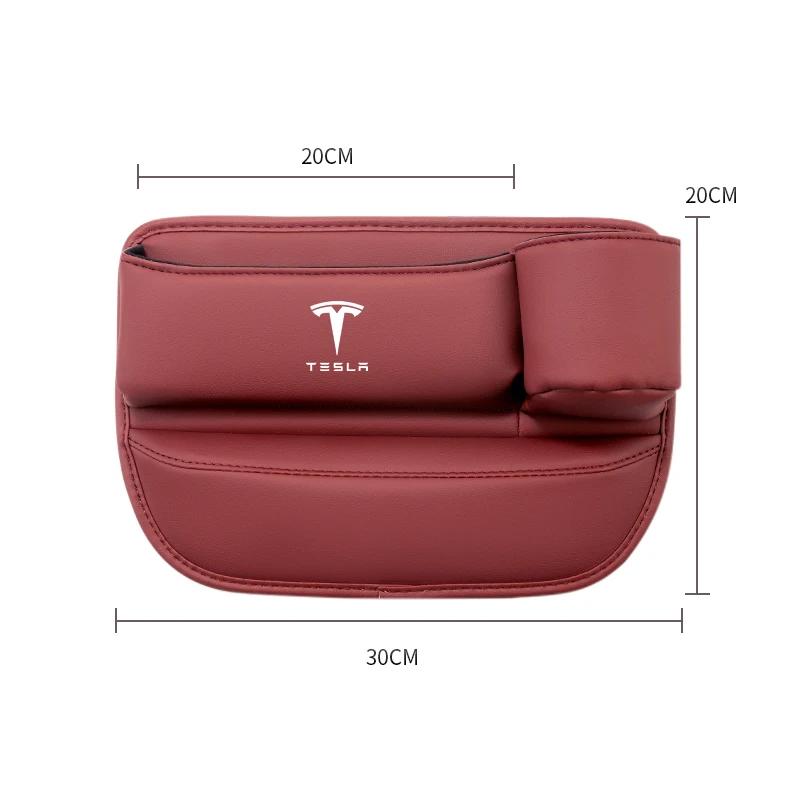 Adesivo per Auto 2025 Scatola Portaoggetti Calda per Spazio Sedile Auto Organizer Multifunzione Portabicchieri Per Tesla Model-Y Model-3 Model-X Model-S Cyber