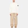 STONE ISLAND Loose Fit Solid Color Crew Neck Long Sleeve Sweatshirt Men Sweatshirt White K1S156100020S0060-V0193