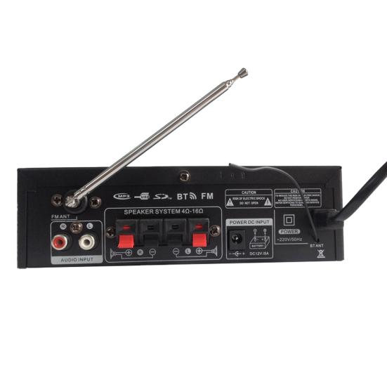 BT-298A Power Amplifier Practical Liquid-crystal Display 2CH 12V/220V 600W HiFi Bluetooth-compatible 5.0 Audio Amplificador for Home