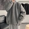 Mikina Pánská Zimní Fleecová podšívka Zahuštěný Trendy Umělá jehněčí Plyš Pánský Kabát Podzimní Zimní Oblečení Móda Ležérní Teplý kabát