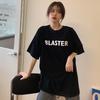 Cotton simple letter t-shirt women's short sleeve trendy design sense niche summer ins Korean top