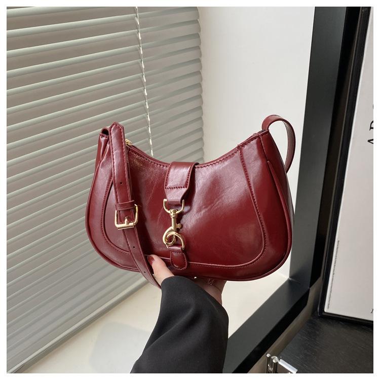 2025 New Creative Design Bag Women's Fashion Underarm Bag Texture Foreign Style Oblique Cross Underarm Bag Women's Bag Cross