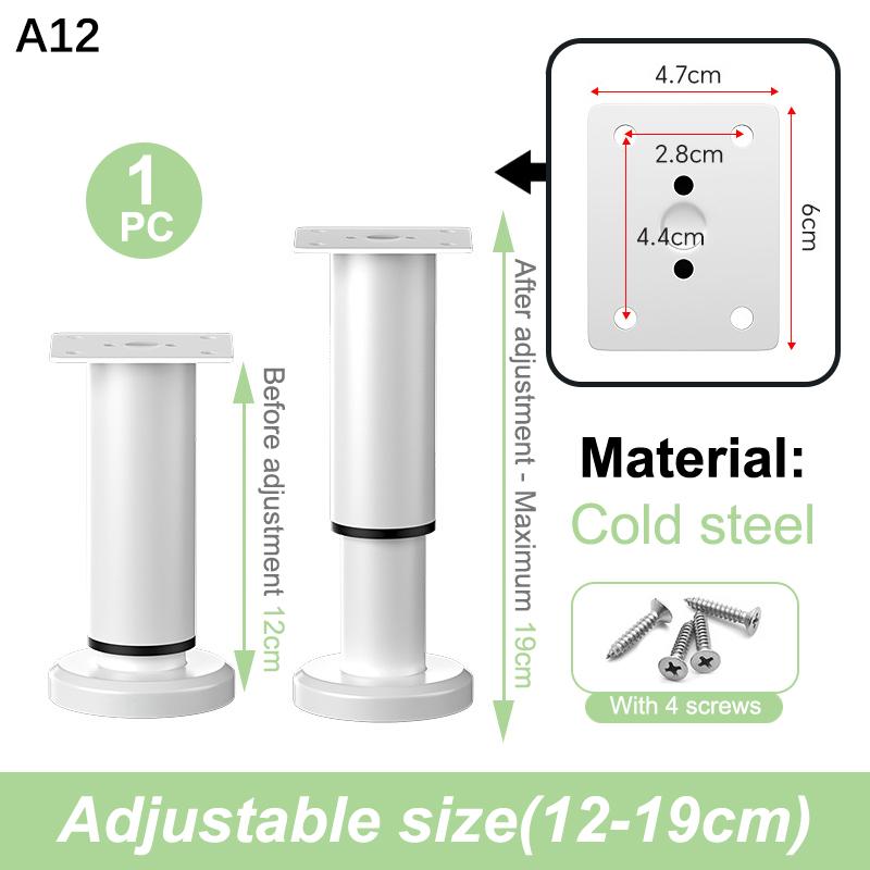 Heavy-Duty Adjustable Height Bed Frame Support Legs Furniture Support Columns Universal For Bed, Sofa, Cabinet, Dresser, Table