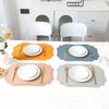 Manteles Individuales de PVC Resistentes al Calor con Bordes Decorativos Festoneados Estilo Nórdico para Decoración Festiva, Fiestas, Comidas Diarias