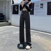 Women's 2026 High-Waisted Adjustable Wide-Leg Jeans - Trendy Floor-Length, Loose & Flattering