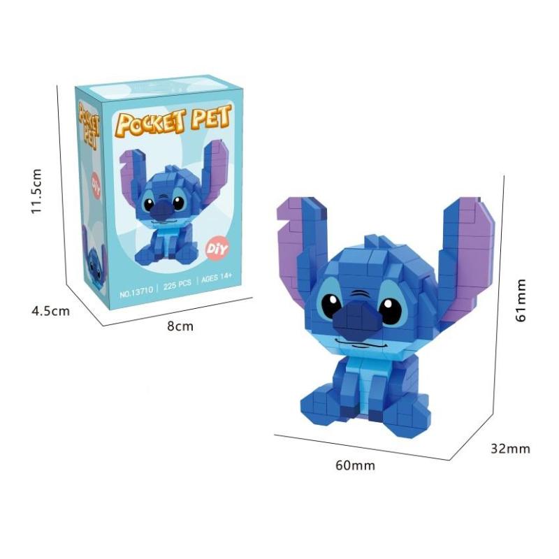 S Giocattoli Cartoni Animati Action Figure Blocchi da Costruzione Sanrio Kuromi Stitch Figure Anime Micro Blocchi Giocattoli Educativi per Bambini
