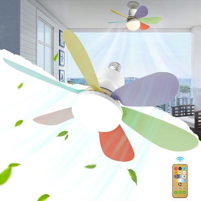 40W Ceiling Fan Light LED E27 With Remote Control Dimming Suitable For Living Room Bedroom Kitchen And Home Use, 85-265V