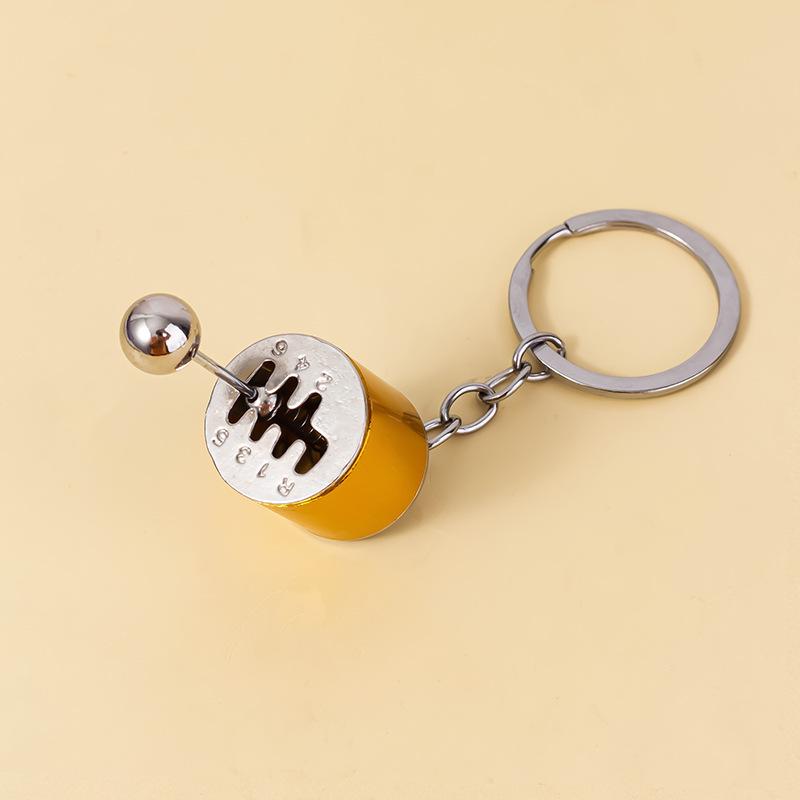 Metal Six-Speed Manual Gear Shift Lever Keychain Pendant