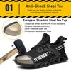 Fashion Plus Sise 36-48 Mens Safety Work Shoes Indestructible Anti-smash Sneakers Construction Shoes Steel Toe Breathable Security Boots