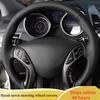 Pokrowiec na kierownicę samochodową do Hyundai Elantra Avante i30 2011-2016 DIY Akcesorium Samochodowe Oryginalny Splot na Kierownicę