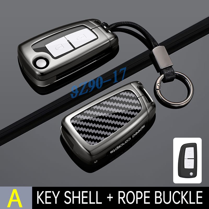 Premium Metal Carbon Fiber Car Key Fob Case Cover Keychain Accessory For Nissan Rogue Sport Qashqai J11 X-Trail T32 Kicks Juke