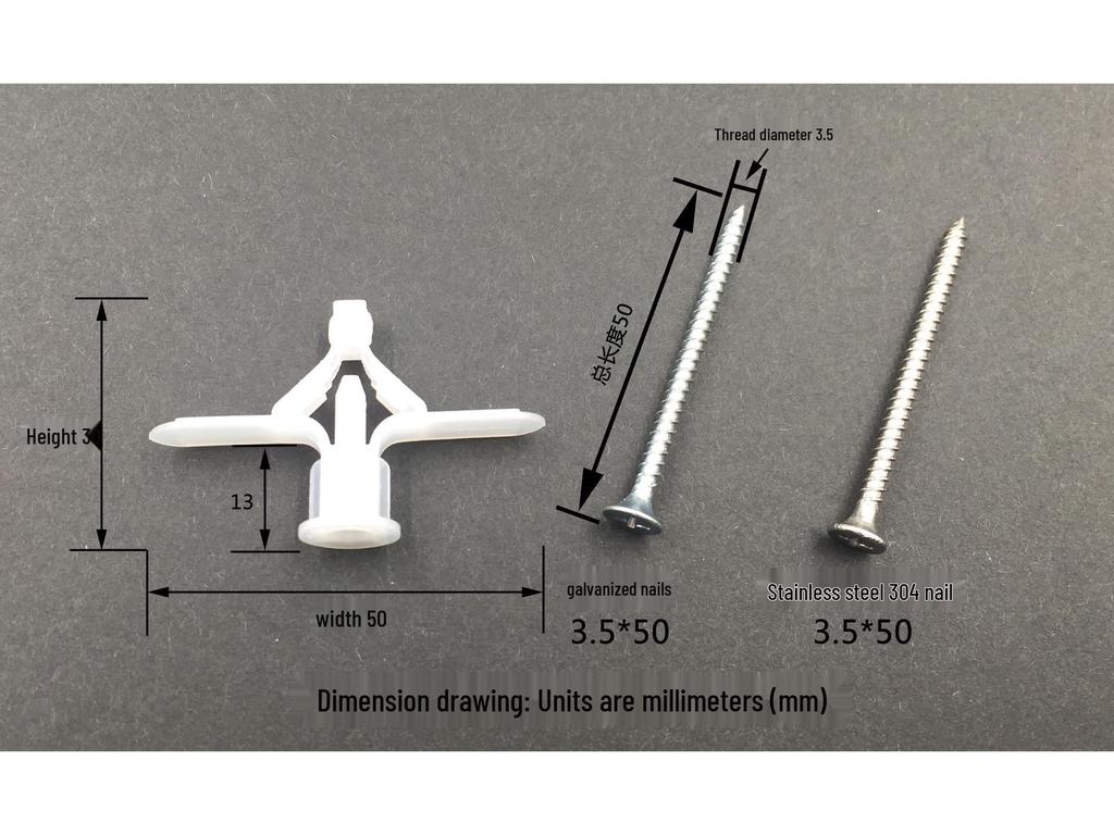 10 Airplane-Shaped Hollow Wall Plugs & Screws for Drywall Curtains