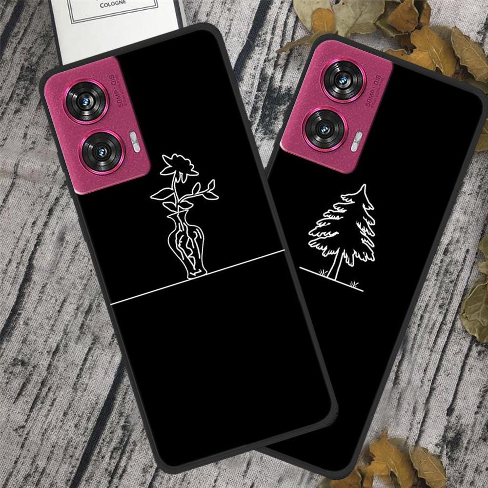 MOTO EDGE 50 Fusion Simple Hollow Lines TPU Soft Phone Case